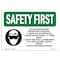 Signmission OSHA Sign, Follow Manufacturer Instructions, 18in X 12in Rigid Plastic, 12" W, 18" L, Landscape OS-SF-P-1218-L-10625 - alternate 1